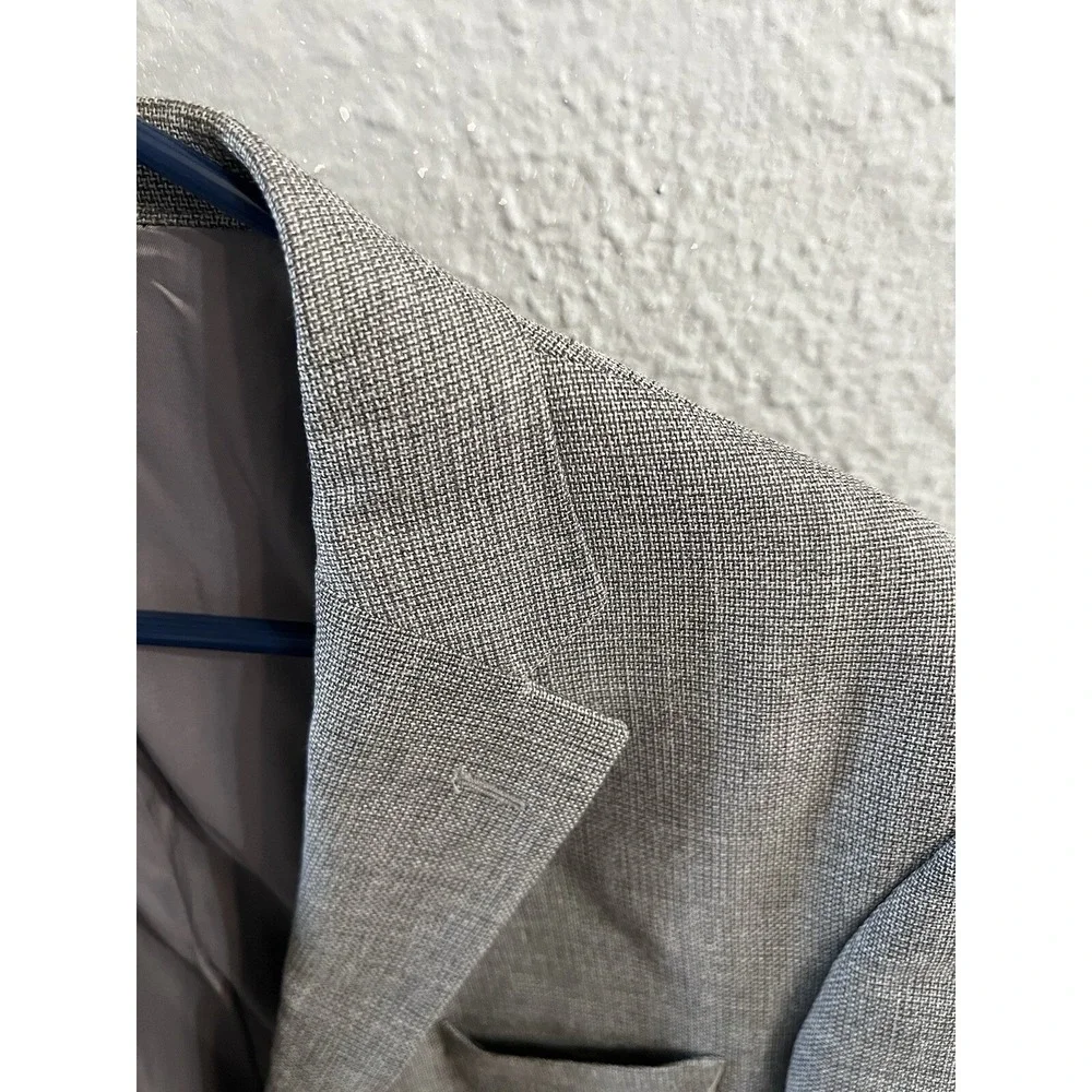 Jos A Bank Mens Blazer‎ Jacket Size 44R Gray Wool Sport Coat